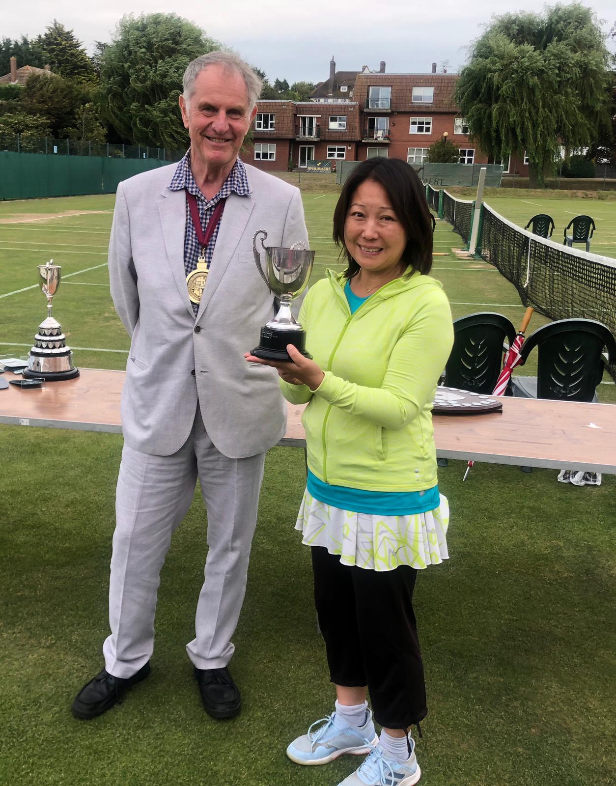Takako Woods – Captain of Mixed C Team with the Mixed Division Five Winners Cup