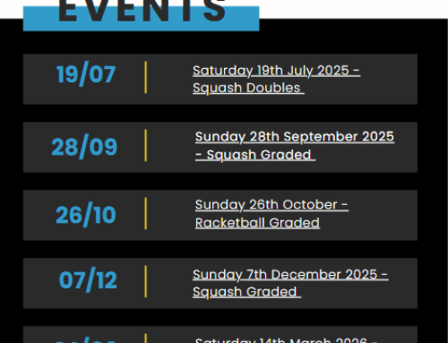 Squash and Racketball Upcoming Events