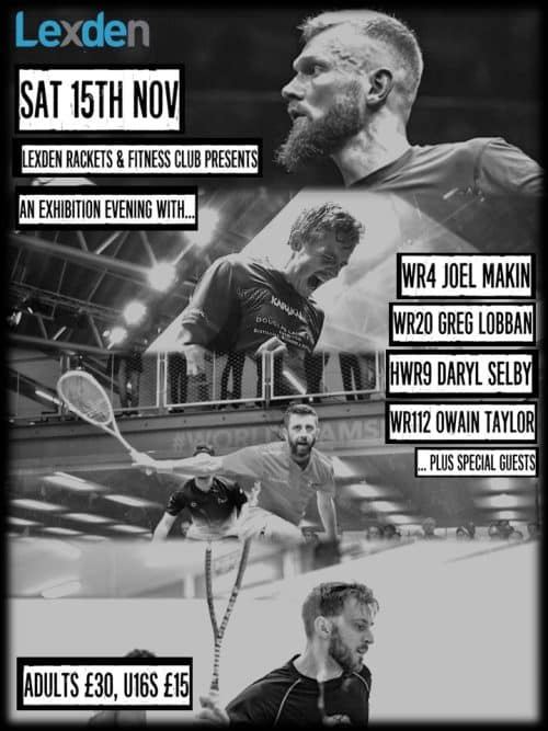Squash exhibition match Colchester, Essex