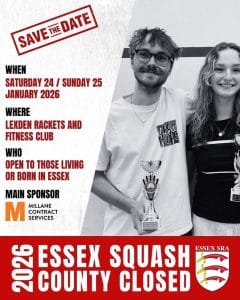 Essex Squash Closed 2026 Essex Squash Closed 2026