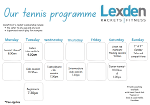 Tennis club program